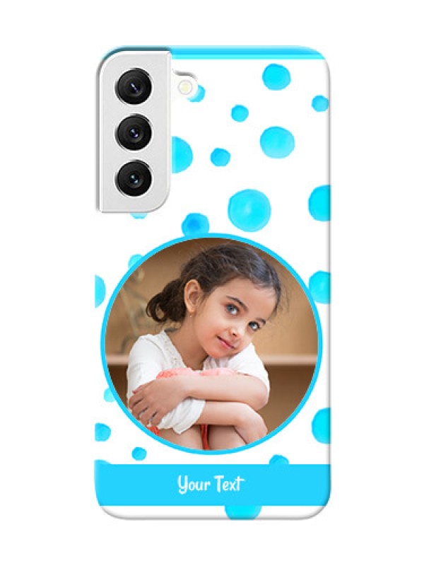 Custom Galaxy S22 5G Custom Phone Covers: Blue Bubbles Pattern Design