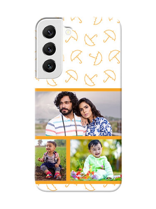 Custom Galaxy S22 5G Personalised Phone Cases: Yellow Pattern Design