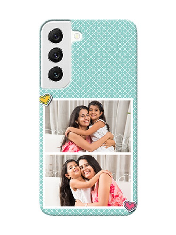 Custom Galaxy S22 5G Custom Phone Cases: 2 Image Holder with Pattern Design