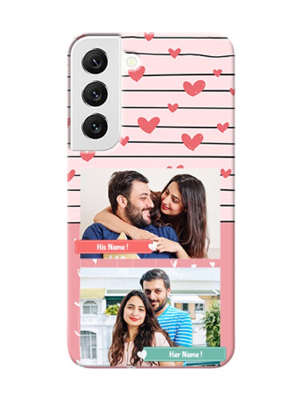 Custom Galaxy S22 5G custom mobile covers: Photo with Heart Design
