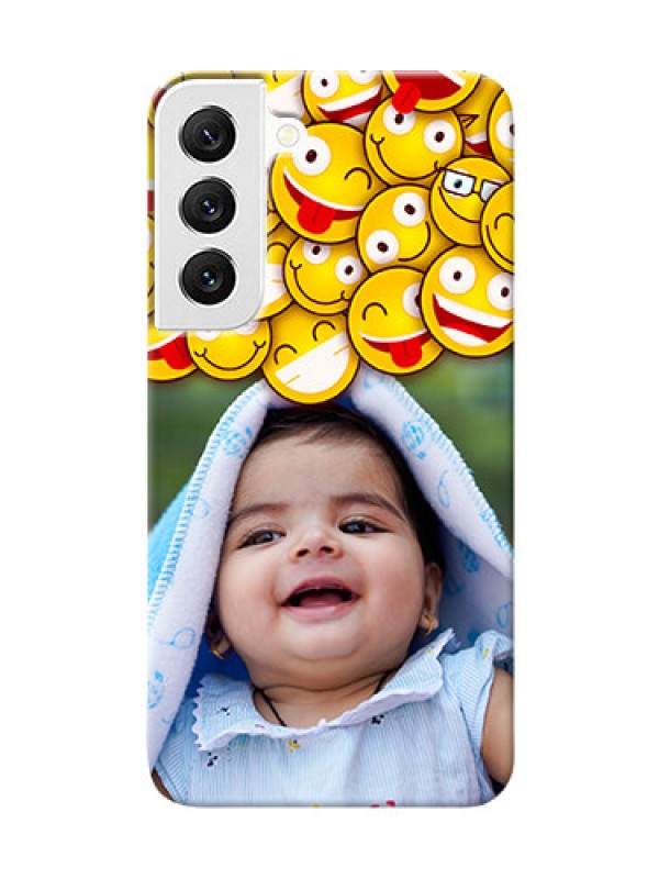 Custom Galaxy S22 5G Custom Phone Cases with Smiley Emoji Design