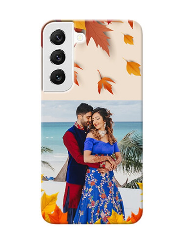 Custom Galaxy S22 5G Mobile Phone Cases: Autumn Maple Leaves Design