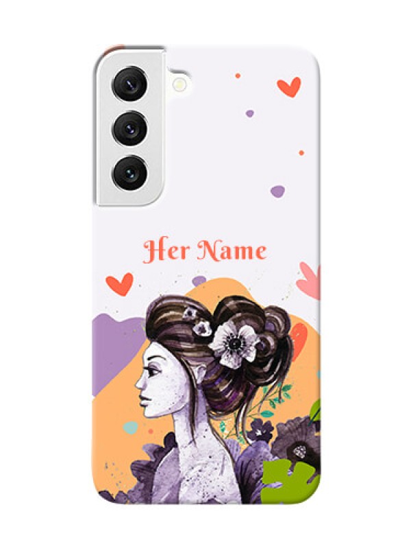 Custom Galaxy S22 5G Custom Mobile Case with Woman And Nature Design