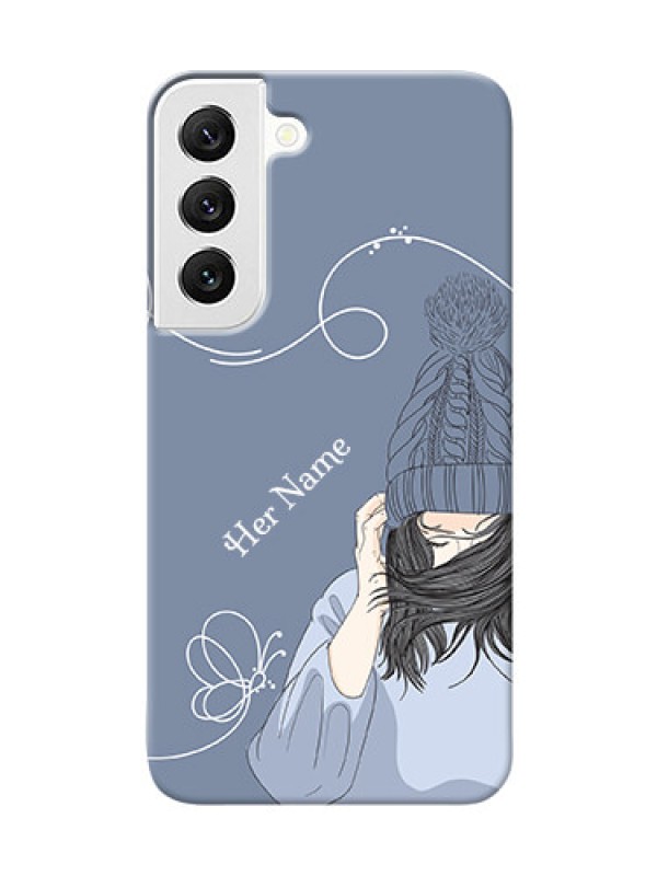 Custom Galaxy S22 5G Custom Mobile Case with Girl in winter outfit Design
