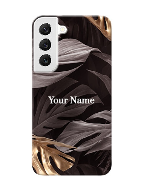 Custom Galaxy S22 5G Mobile Back Covers: Wild Leaves digital paint Design