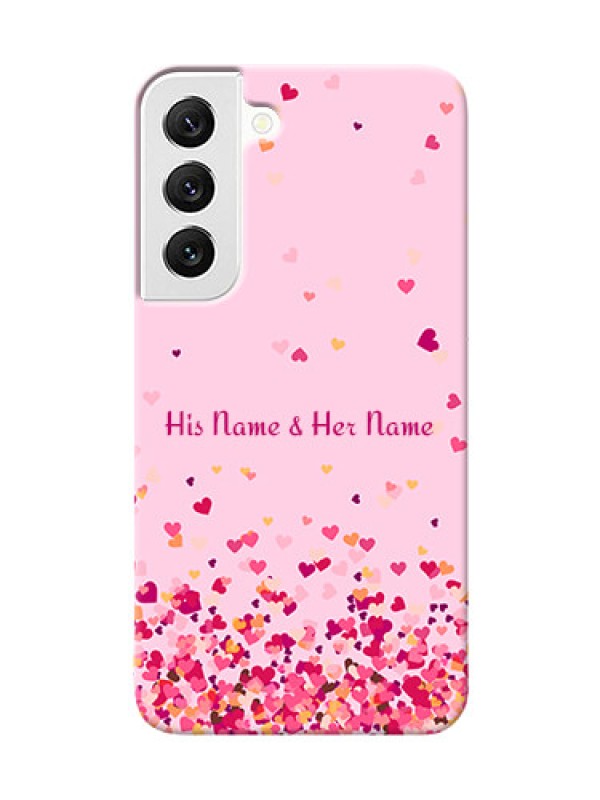 Custom Galaxy S22 5G Phone Back Covers: Floating Hearts Design