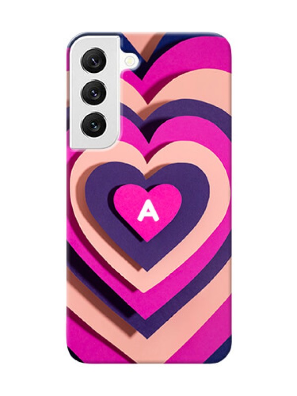 Custom Galaxy S22 5G Custom Mobile Case with Cute Heart Pattern Design