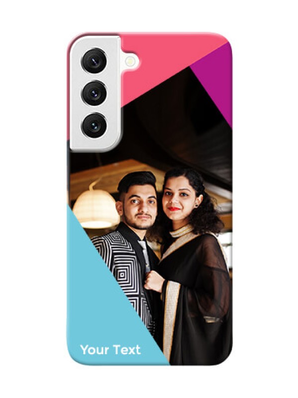 Custom Galaxy S22 5G Custom Phone Cases: Stacked Triple colour Design