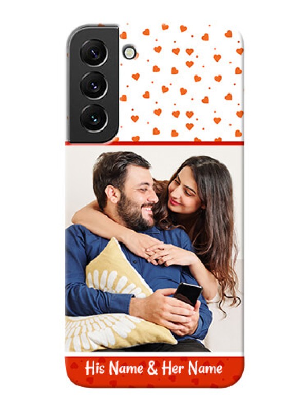 Custom Galaxy S22 Plus 5G Phone Back Covers: Orange Love Symbol Design