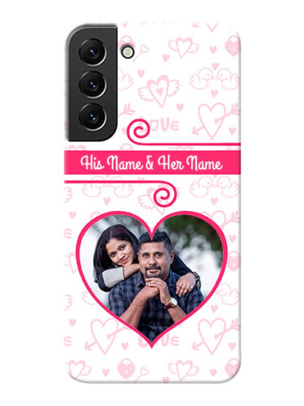 Custom Galaxy S22 Plus 5G Personalized Phone Cases: Heart Shape Love Design