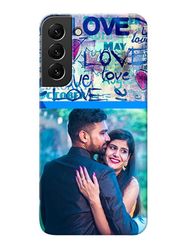 Custom Galaxy S22 Plus 5G Mobile Covers Online: Colorful Love Design