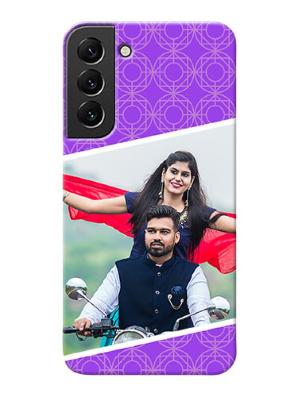Custom Galaxy S22 Plus 5G mobile back covers online: violet Pattern Design