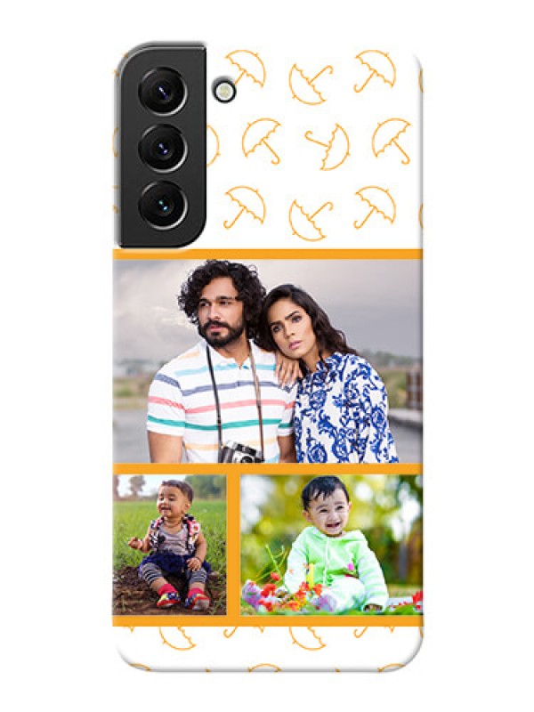 Custom Galaxy S22 Plus 5G Personalised Phone Cases: Yellow Pattern Design