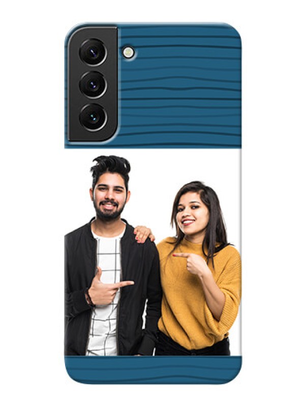 Custom Galaxy S22 Plus 5G Custom Phone Cases: Blue Pattern Cover Design