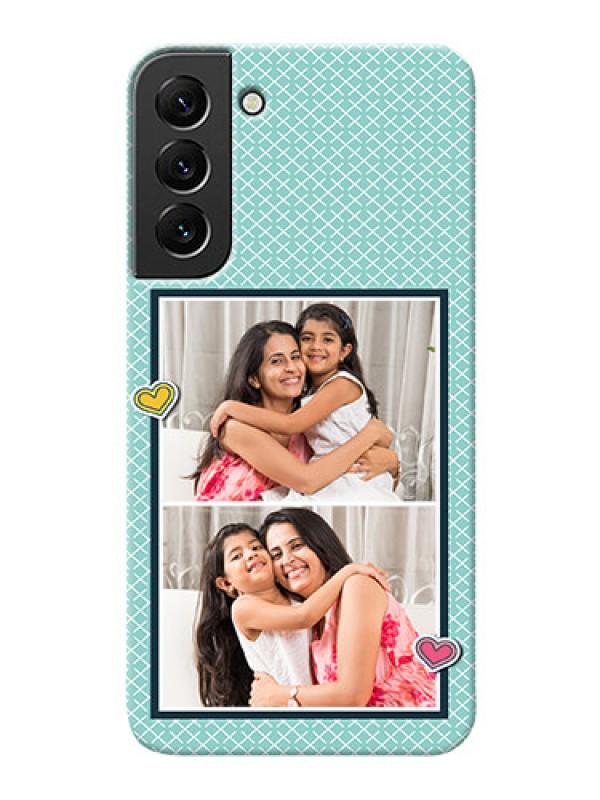 Custom Galaxy S22 Plus 5G Custom Phone Cases: 2 Image Holder with Pattern Design
