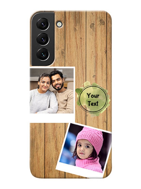 Custom Galaxy S22 Plus 5G Custom Mobile Phone Covers: Wooden Texture Design