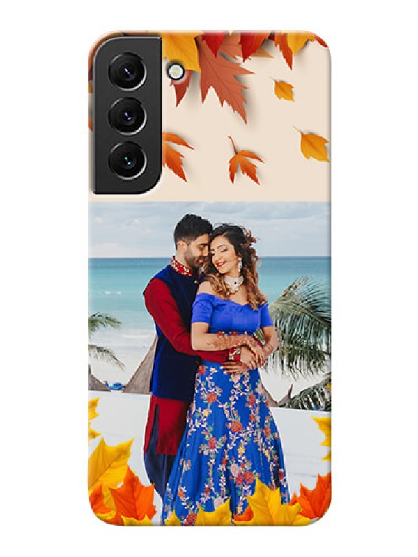 Custom Galaxy S22 Plus 5G Mobile Phone Cases: Autumn Maple Leaves Design