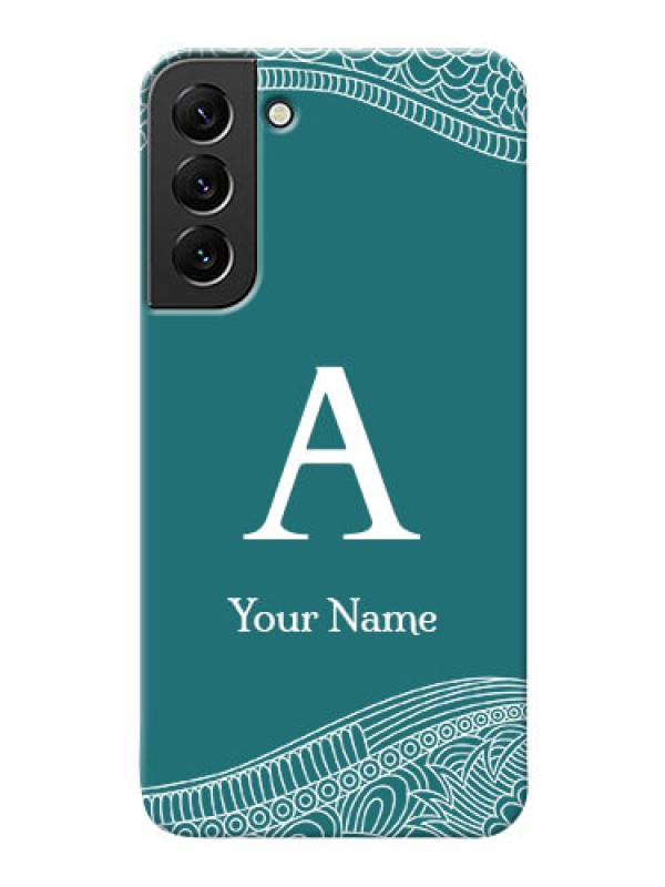 Custom Galaxy S22 Plus 5G Mobile Back Covers: line art pattern with custom name Design