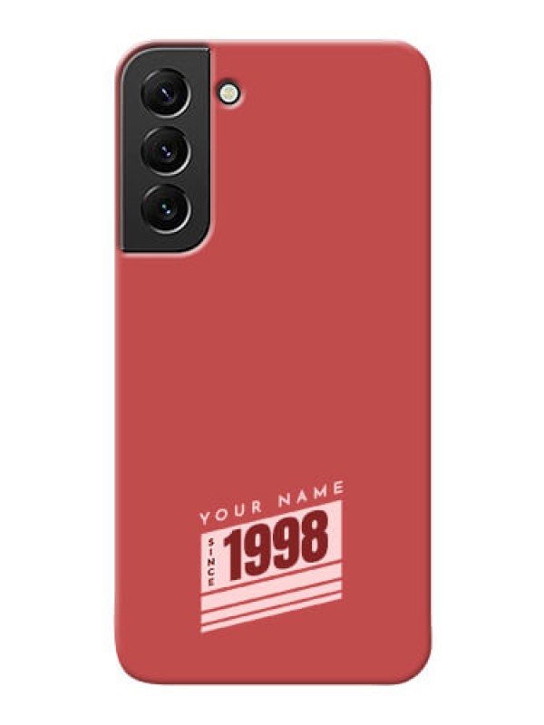 Custom Galaxy S22 Plus 5G Phone Back Covers: Red custom year of birth Design