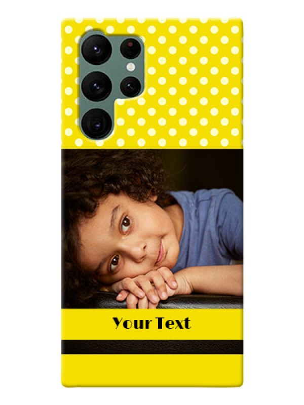 Custom Galaxy S22 Ultra 5G Custom Mobile Covers: Bright Yellow Case Design