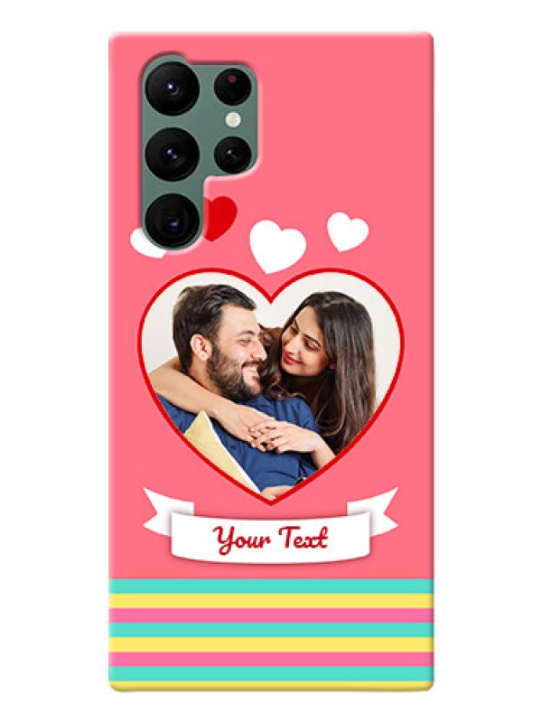 Custom Galaxy S22 Ultra 5G Personalised mobile covers: Love Doodle Design