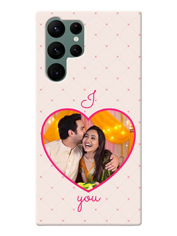 Custom Galaxy S22 Ultra 5G Personalized Mobile Covers: Heart Shape Design