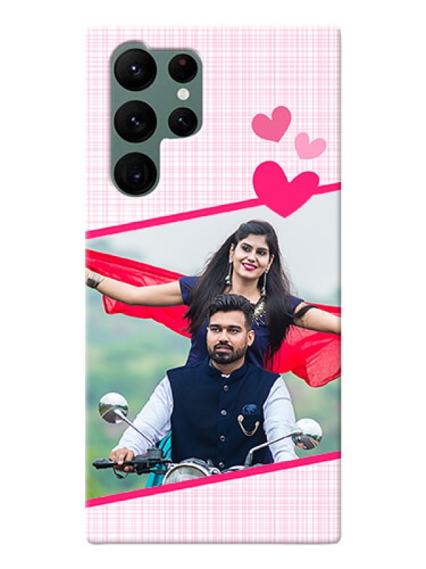 Custom Galaxy S22 Ultra 5G Personalised Phone Cases: Love Shape Heart Design