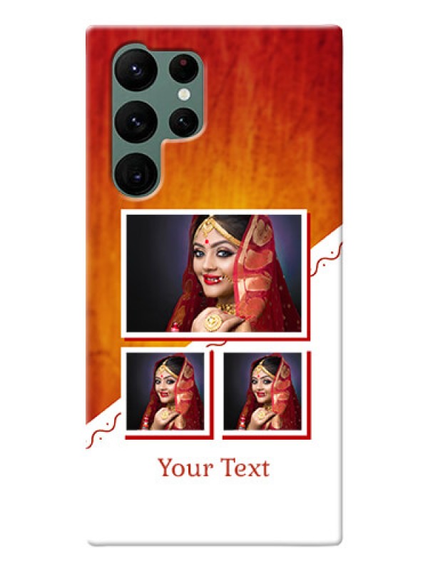Custom Galaxy S22 Ultra 5G Personalised Phone Cases: Wedding Memories Design 