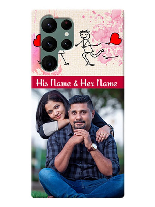 Custom Galaxy S22 Ultra 5G phone back covers: You and Me Case Design