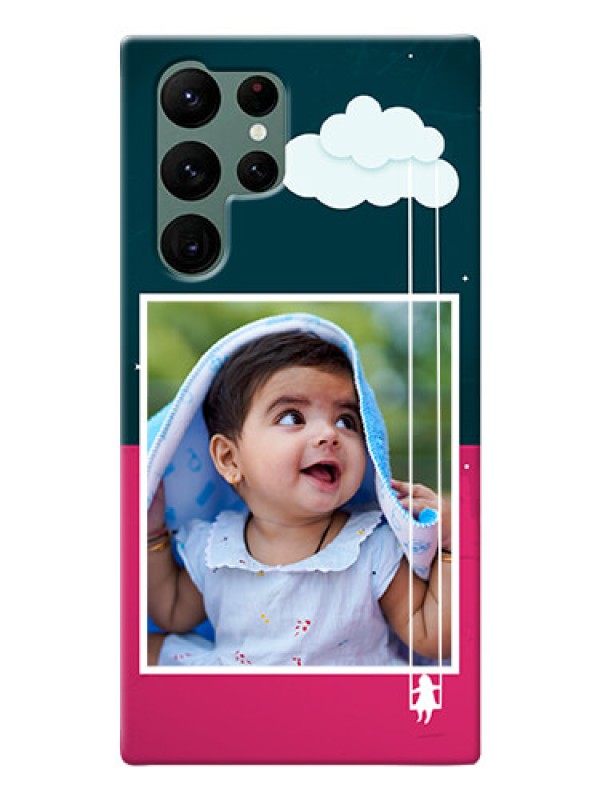 Custom Galaxy S22 Ultra 5G custom phone covers: Cute Girl with Cloud Design