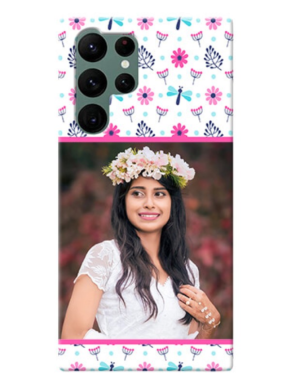 Custom Galaxy S22 Ultra 5G Mobile Covers: Colorful Flower Design