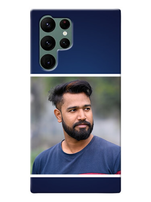 Custom Galaxy S22 Ultra 5G Mobile Cases: Simple Royal Blue Design
