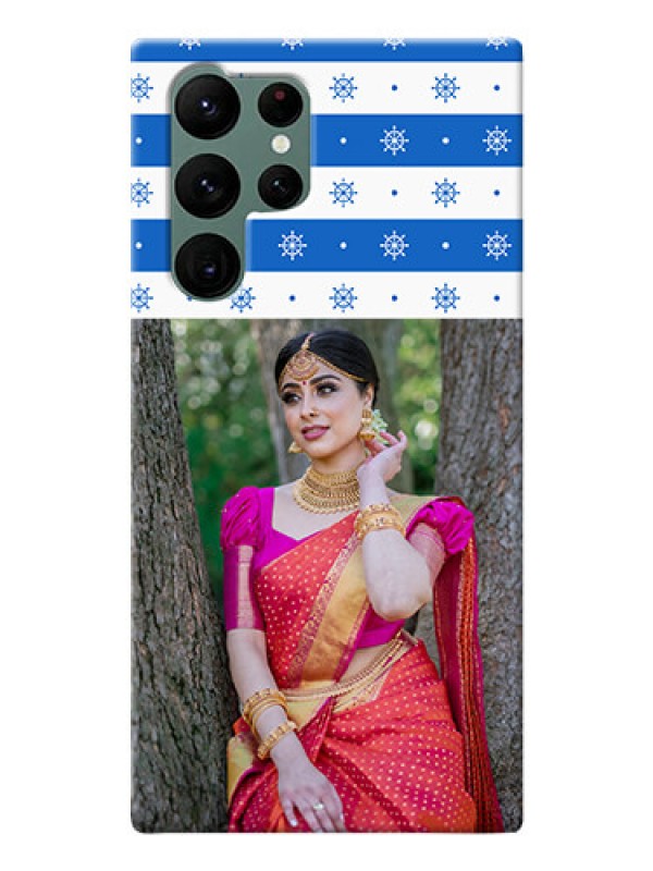 Custom Galaxy S22 Ultra 5G custom mobile covers: Snow Pattern Design