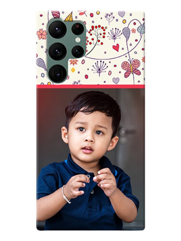 Custom Galaxy S22 Ultra 5G phone back covers: Premium Floral Design