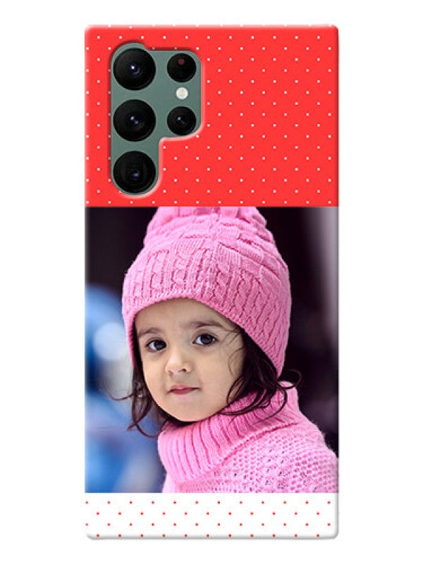 Custom Galaxy S22 Ultra 5G personalised phone covers: Red Pattern Design
