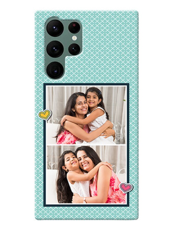 Custom Galaxy S22 Ultra 5G Custom Phone Cases: 2 Image Holder with Pattern Design