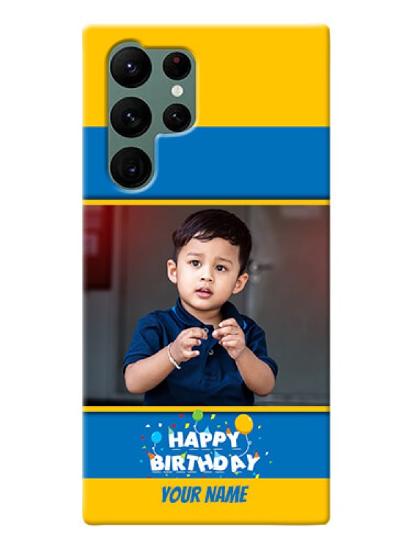 Custom Galaxy S22 Ultra 5G Mobile Back Covers Online: Birthday Wishes Design