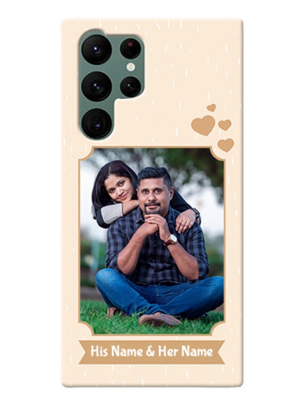 Custom Galaxy S22 Ultra 5G mobile phone cases with confetti love design 