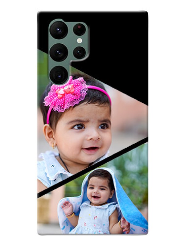 Custom Galaxy S22 Ultra 5G mobile back covers online: Semi Cut Design