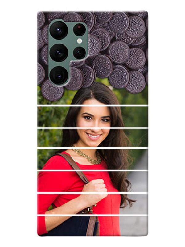 Custom Galaxy S22 Ultra 5G Custom Mobile Covers with Oreo Biscuit Design