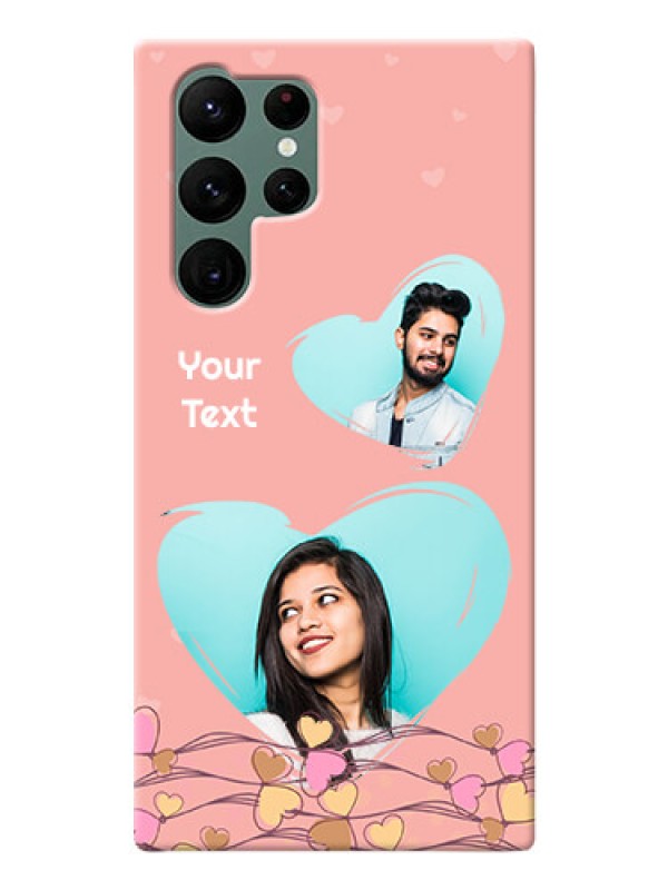 Custom Galaxy S22 Ultra 5G customized phone cases: Love Doodle Design