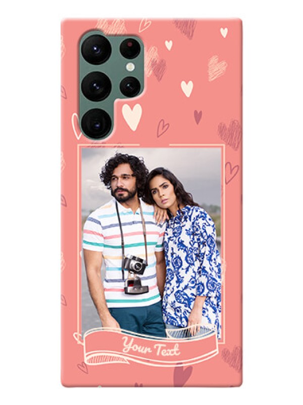 Custom Galaxy S22 Ultra 5G custom mobile phone cases: love doodle art Design