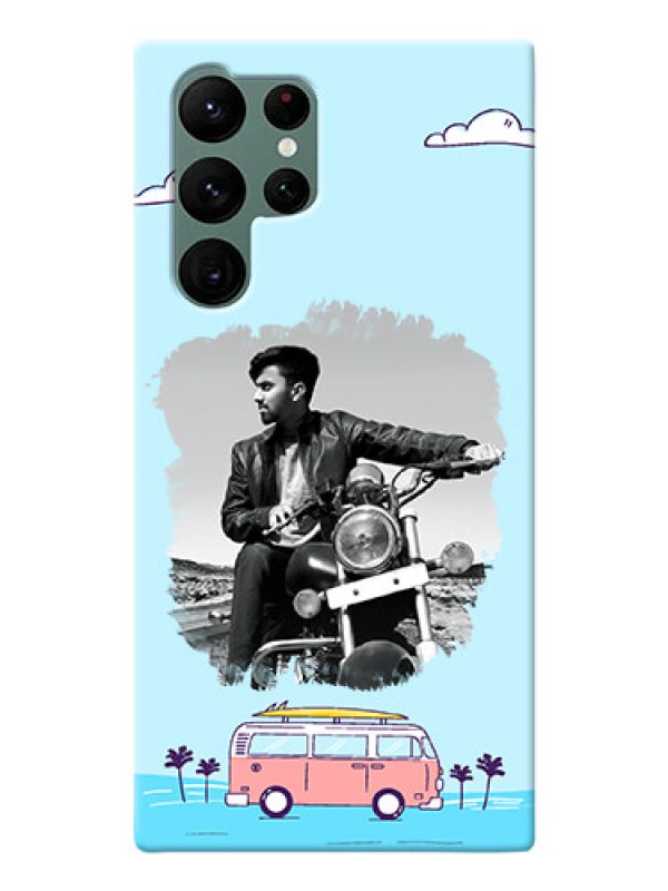 Custom Galaxy S22 Ultra 5G Mobile Covers Online: Travel & Adventure Design