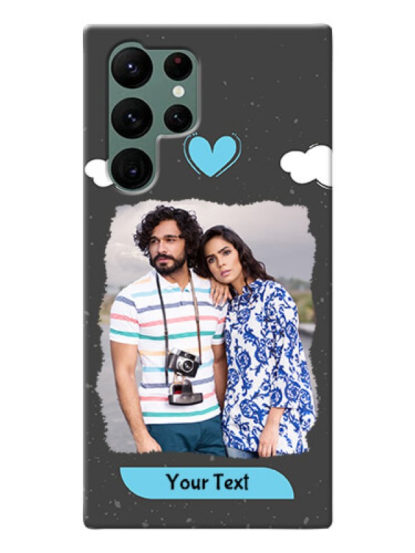 Custom Galaxy S22 Ultra 5G Mobile Back Covers: splashes with love doodles Design