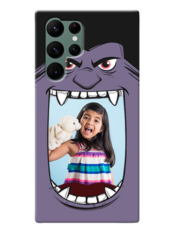 Custom Galaxy S22 Ultra 5G Personalised Phone Covers: Angry Monster Design