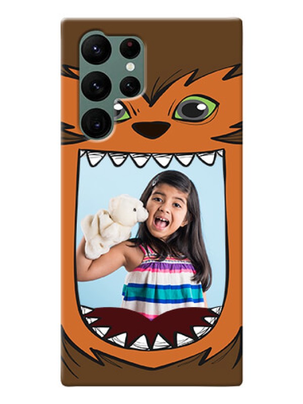 Custom Galaxy S22 Ultra 5G Phone Covers: Owl Monster Back Case Design