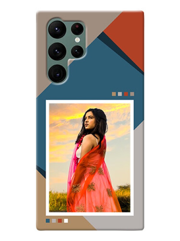 Custom Galaxy S22 Ultra 5G Mobile Back Covers: Retro color pallet Design