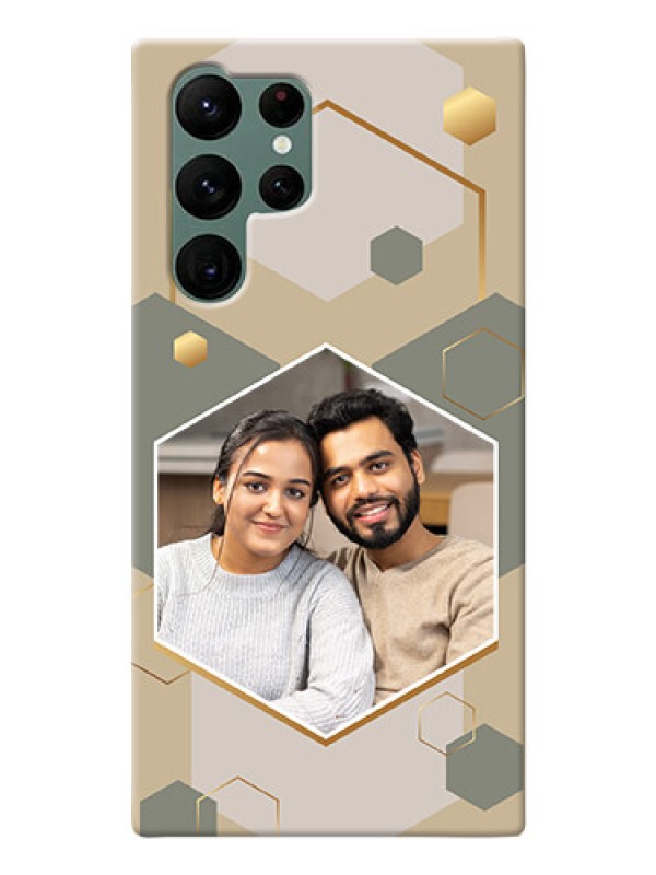 Custom Galaxy S22 Ultra 5G Phone Back Covers: Stylish Hexagon Pattern Design