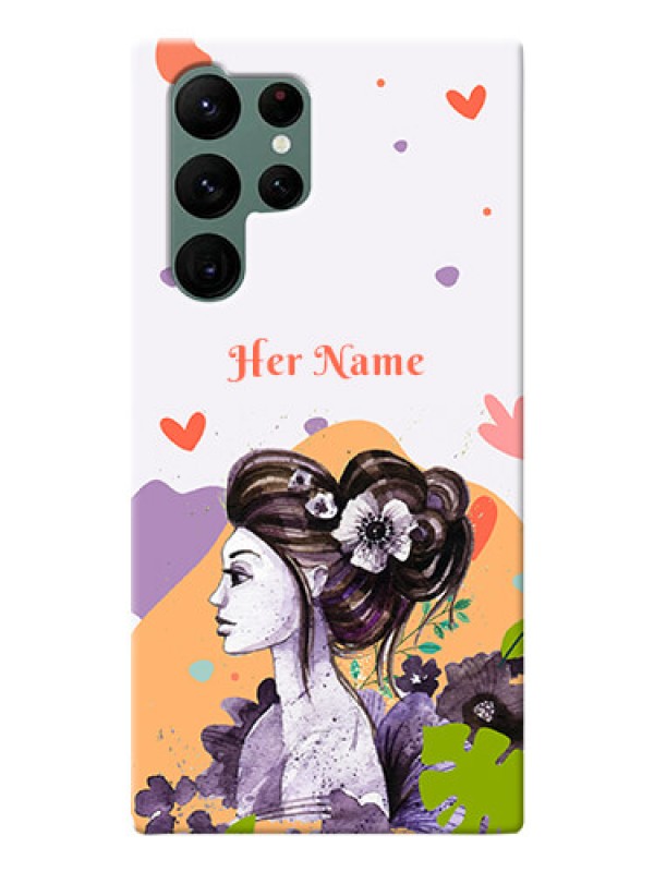 Custom Galaxy S22 Ultra 5G Custom Mobile Case with Woman And Nature Design