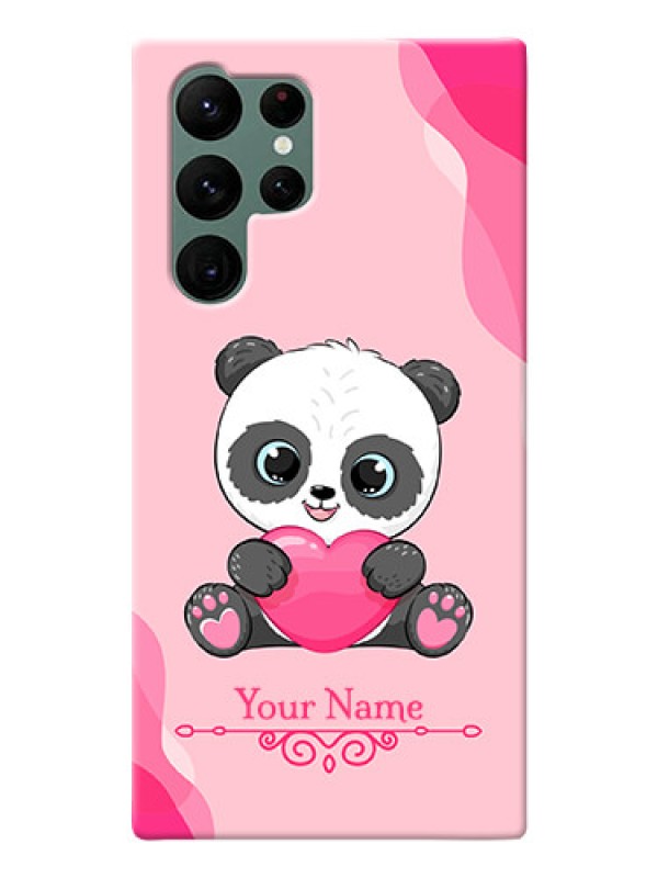 Custom Galaxy S22 Ultra 5G Mobile Back Covers: Cute Panda Design